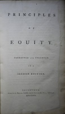 Principles of Equity. Corrected and enlarged in a second edition. Edinburgh, A. Millar and A. Kincaid, 1767.