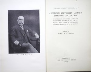 Aberdeen University Library Macbean Collection. Aberdeen, Aberdeen University Press, 1949.