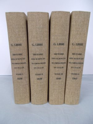 Histoire des Sciences Mathematiques en Italie. Tome 1-4. Paris, Renouard, 1838-41.