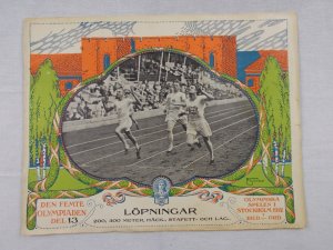 Loepningar. 200, 400 Meter, Haeck-, Stafett- Och Lag. Illustrationserket den femte olympiaden. Olympiska spelen i stockholm i bild och ord. den femte olympiaden del 13.