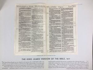 A History of the English Bible. As shown in Facsimile Pages from 1525 to 1611.  I. Tyndale's New Testament; II. Coverdale's Bible (2 folding plates); III. Matthew's Bible; IV. The Great Bible; V. The Geneva Bible; VI. The Bishops' Bible; VII. The Rheims-Douai Bible; VIII. The King James Bible (2 folding plates)..