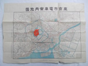 東京市電車案内圖　明治40年　東京刊.