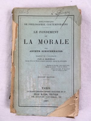 Le Fondement de la Morale. Traduit de l'allemand par A. Buredeau. Sixieme edition. Paris, Felix Alcan, 1897.