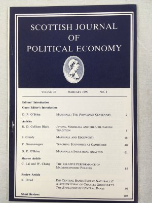 Teaching Economics at Cambridge at the Turn of Century: Alfred Marshall as Lecturer in Political Economy. Oxford, Blackwell, 1990.