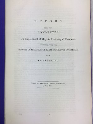 Report from the Committee on Employment of Boys in Sweeping of Chimnies, London, 1817.
