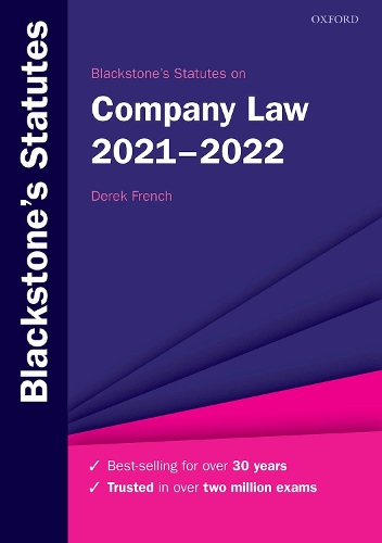 Blackstone's Statutes on Company Law 2021-2022.