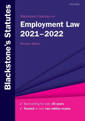 Blackstone's Statutes on Employment Law 2021-2022.