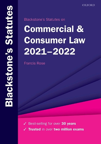 Blackstone's Statutes on Commercial & Consumer Law 2021-2022.