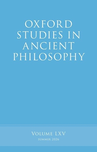 Oxford Studies in Ancient Philosophy