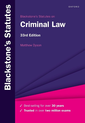 Blackstone's Statutes on Criminal Law.