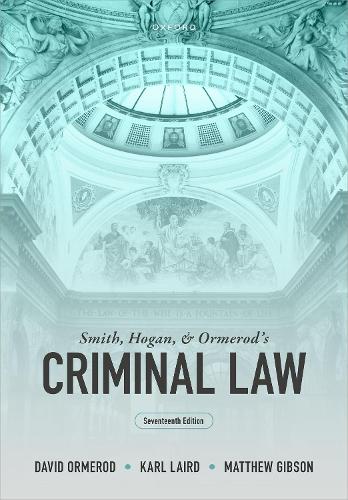Smith, Hogan, and Ormerod's Criminal Law.