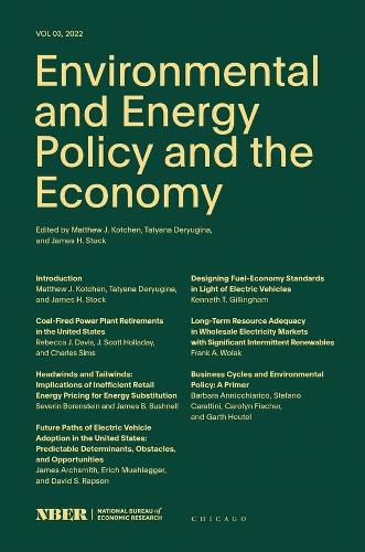 Environmental and Energy Policy and the Economy. Volume 3.