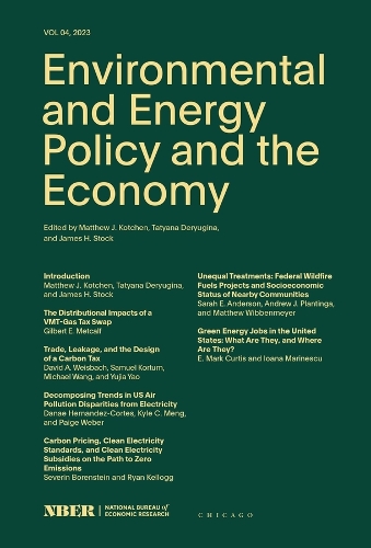 Environmental and Energy Policy and the Economy. Volume 4.
