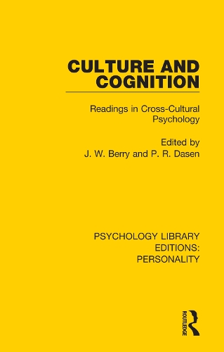 Culture and Cognition: Readings in Cross-Cultural Psychology.