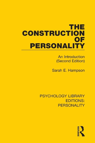 The Construction of Personality: An Introduction (Second Edition). 2nd edition