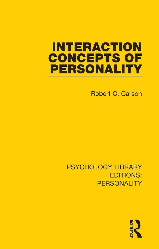 Interaction Concepts of Personality.