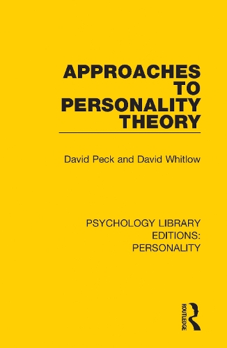 Approaches to Personality Theory.