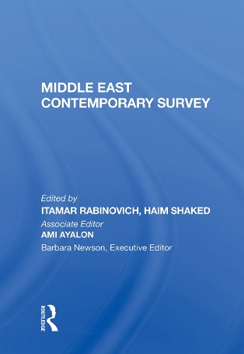 Middle East Contemporary Survey, Volume Xi, 1987.