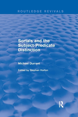 Sortals and the Subject-predicate Distinction (2001).