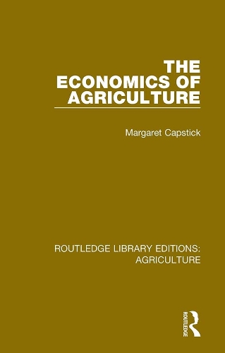The Economics of Agriculture.