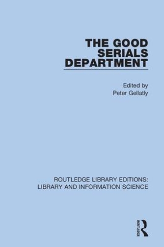 The Good Serials Department.