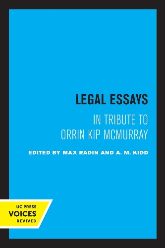 Legal Essays: In Tribute to Orrin Kip McMurray.