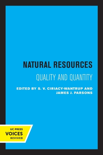 Natural Resources: Quality and Quantity.