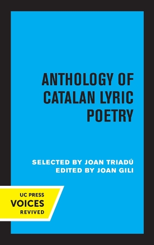 Anthology of Catalan Lyric Poetry.