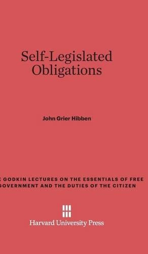 Self-Legislated Obligations. Reprint 2014 ed.
