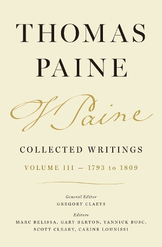 Thomas Paine Collected Writings. Volume 3