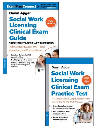 Social Work Licensing Clinical Exam Guide and Additional Print Practice Test Set. 4th New edition