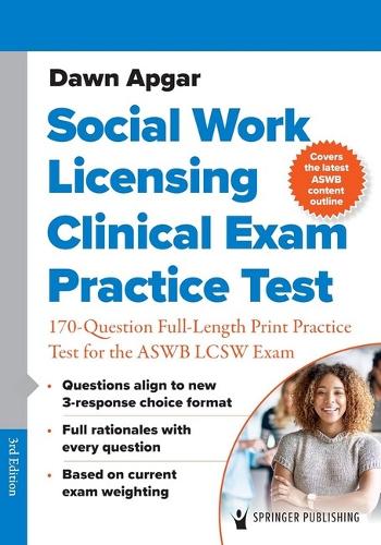 Social Work Licensing Clinical Exam Practice Test: 170-Question Full-Length Print Practice Test for the ASWB LCSW Exam. 3rd edition