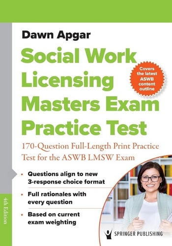 Social Work Licensing Masters Exam Practice Test: 170-Question Full-Length Print Practice Test for the ASWB LMSW Exam. 4th edition