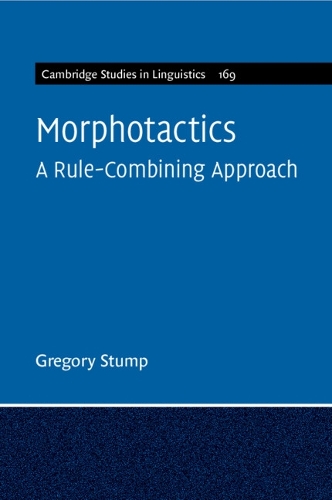 Morphotactics: Volume 169: A Rule-Combining Approach.