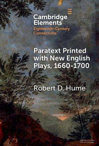 Paratext Printed with New English Plays, 1660-1700.