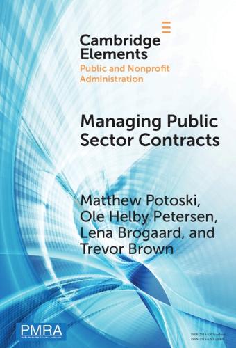 Managing Public Sector Contracts: Market Frictions and Human Resources Solutions.
