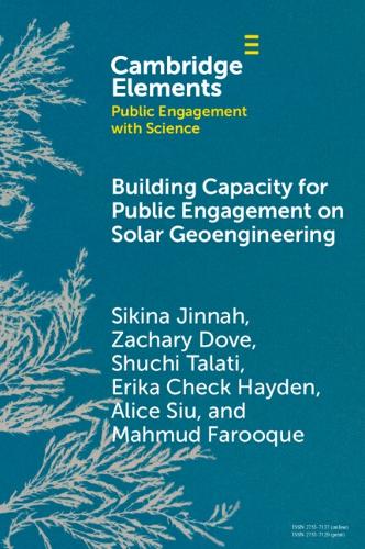 Building Capacity for Public Engagement on Solar Geoengineering.