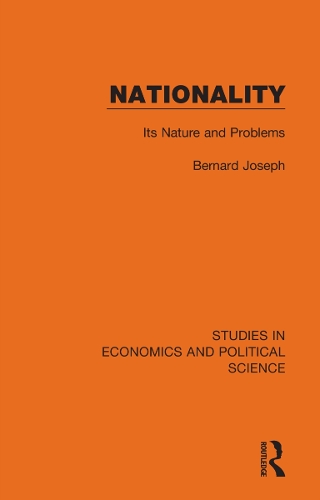Nationality: Its Nature and Problems.