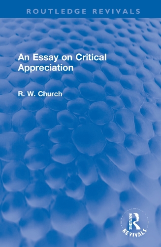 An Essay on Critical Appreciation.