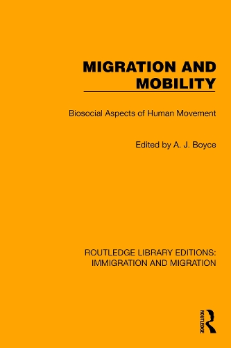 Migration and Mobility: Biosocial Aspects of Human Movement.