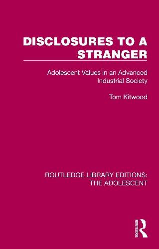 Disclosures to a Stranger: Adolescent Values in an Advanced Industrial Society.