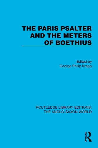 The Paris Psalter and the Meters of Boethius.