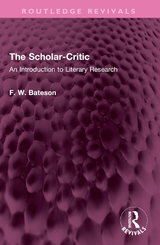 The Scholar-Critic