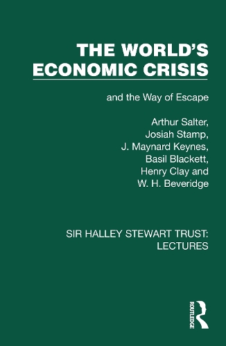 The World's Economic Crisis: and the Way of Escape.