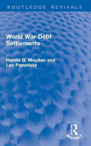 World War Debt Settlements.