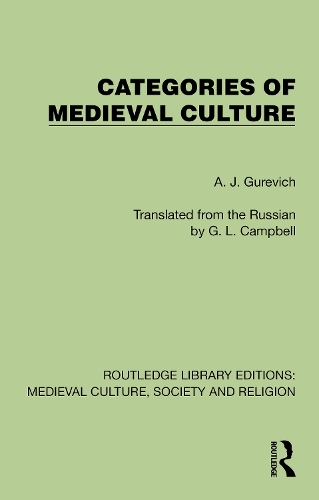 Categories of Medieval Culture.