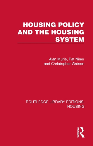Housing Policy and the Housing System.