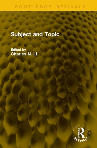 Subject and Topic.