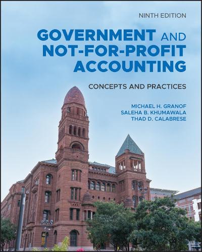 Government and Not-for-Profit Accounting: Concepts and Practices.