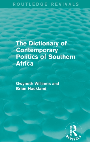 The Dictionary of Contemporary Politics of Southern Africa.